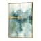 Designart - Blue Watercolor Impression with Gold - Traditional Canvas in Gold Frame